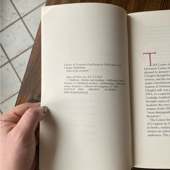 Madeleine L'Engle: ABC & XYZ - Dare to Be Creative! Library of Congress - 1984 - Picture 5 of 16